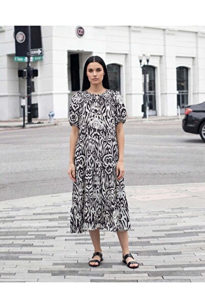 REDTAG Women Black Printed Casual Dress