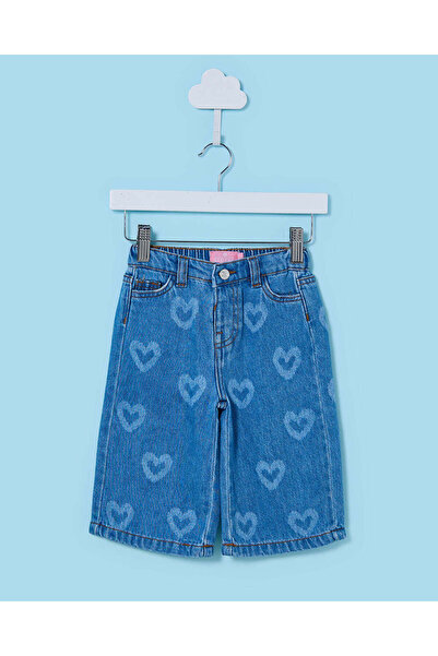 REDTAG بنطلون جينز أزرق أرجل واسعة للبنات الرضع