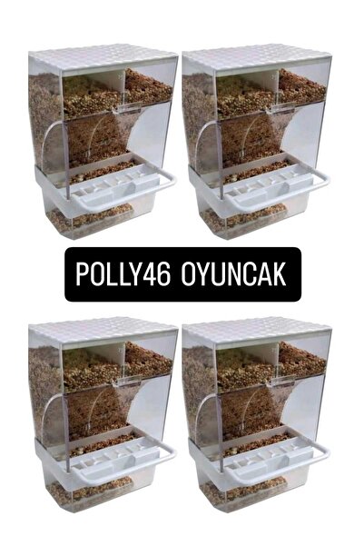 POLLY46 OYUNCAK Smart Bird Feeder with Base Container White 3 Pcs