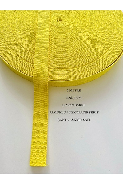 seyranat 3 metra širine, 3 cm limun žuta, Pamuk komada, Torba ručka, vešalica...