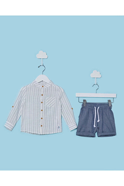 REDTAG Infant Boys White Printed Casual Set (2 Piece)