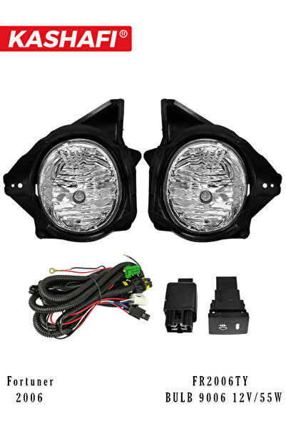 Kashafi طقم مصابيح ضباب FR2006TY لسيارة تويوتا فورتشنر 2006، 9006، 12 فولت، 5...