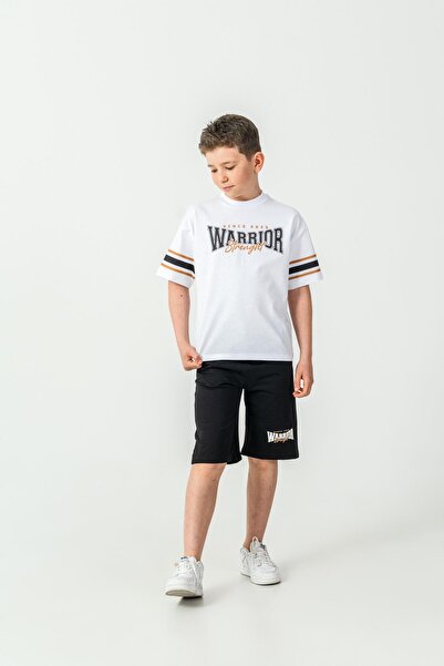 Mışıl Kids Warrior Strength Štampano Kratke hlače za dečake - Set majica
