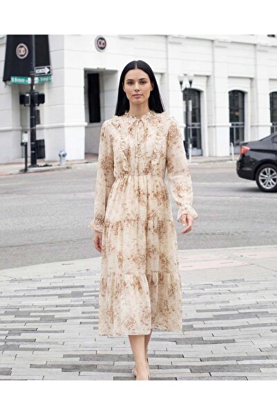 REDTAG Women Beige Printed Dress