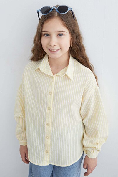 Fulla Moda Cămașă casual cu dungi pentru fete