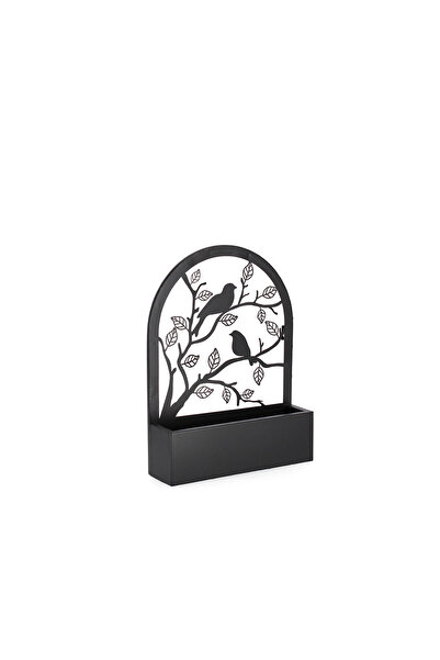 Bizzotto Suport pentru ghiveci de flori din metal negru Rosalinda 30,5x8,5x41 cm