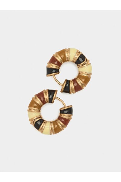 PARFOIS Mineli Boru Şeklinde Halka Küpe