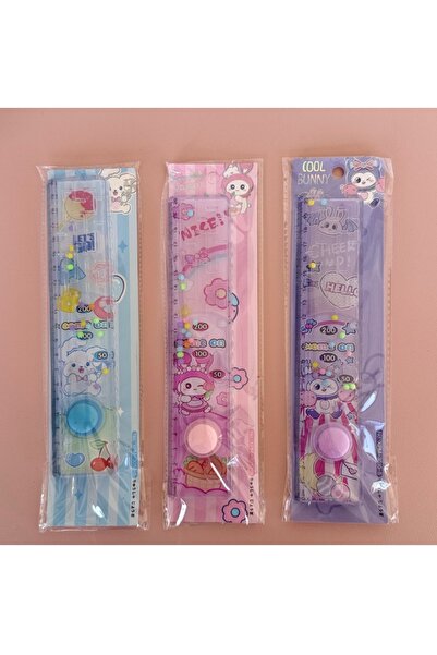 AYDAN26 Sulu Oyunlu Cetvel Mavi