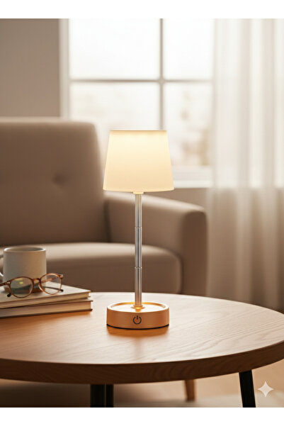 MİK Store Modern Şarjlı Dokunmatik Masa Lambası - Ayarlanabilir Yükseklik, Ka...
