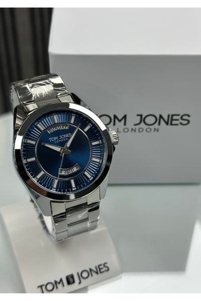 Tom Jones London Steel Cord Navy Blue Dial Men's Wristwatch