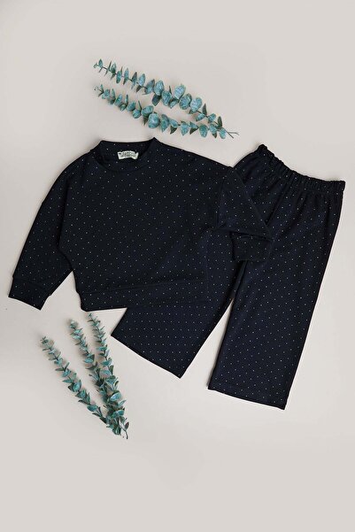 Fulla Moda Set de 2 piese pentru fete, cu guler înalt și model cu buline