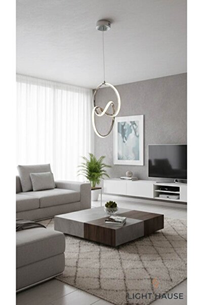 LİGHT HOUSE Çift Daireli Led Avize 3 Modlu