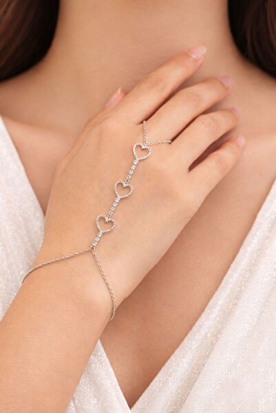 ZEMPERİ Women's Heart Detailed Thin Chain Şahmeran