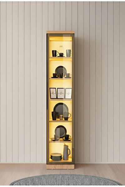Setay Reflekte Bronz Camlı Ünite, Liveo Çok Amaçlı Dolap, Vitrin
