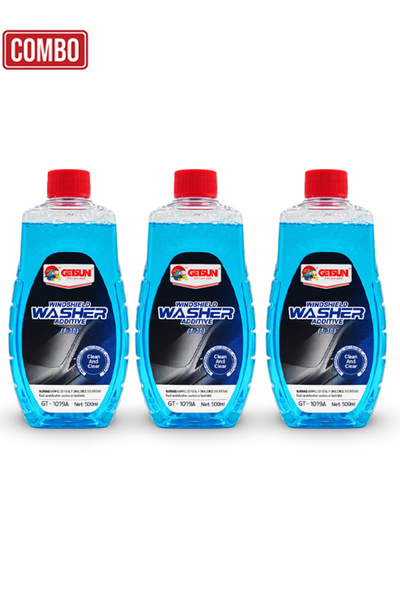 GETSUN مجموعة من 3 قطع من مُضاف غسيل الزجاج الأمامي GT-1019A سعة 500 مل، منظف...