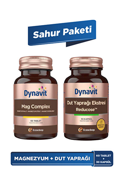 Dynavit Mag Complex 60 Tablet + Dut Yaprağı Ekstresi 30 Bitkisel Kapsül - Sah...