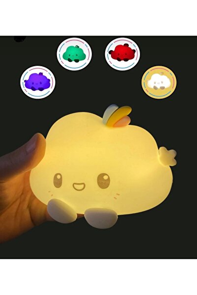 CNS GRUP Yumuşak Silikon Renk Değiştiren Bulut Gece Lambası – Dokunmatik LED ...