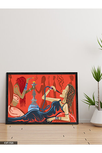 Evinemoda Modern Art and Women One Piece Black Wooden Framed Painting