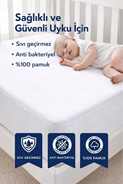 Mulberry Sıvı Geçirmez Bebek Yatak Alezi | Nefes Alabilir, Yumuşak Dokulu, Ta...