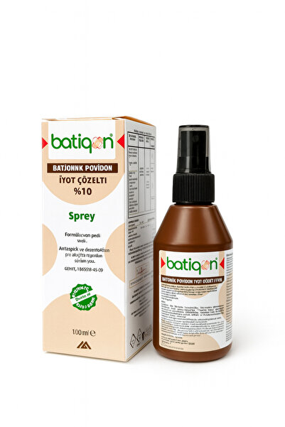 BATİQON BozkarMedikal Batikon Povidon İyot Çözeltisi %10 Sprey 100 ml – Antis...