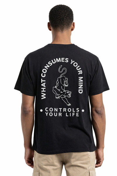 ArtYus Controls Your Life Back Printed Cotton Relaxed Fit Round Neck Unisex T...