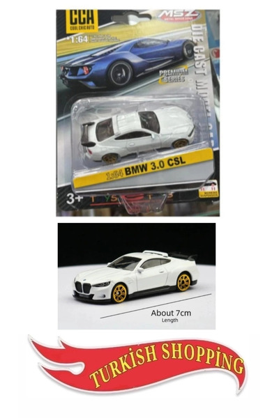 CCA 1:64 Ölçek Metal Süspansyonlu BMW 3.0 Csl