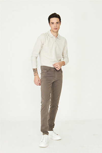 White Stone Beige Natural Tone Daily Use Jeans