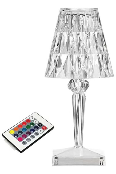 Primo Plus Crystal Diamond RGB Lamp, 16 Colors, Touch & Remote, USB Rechargea...