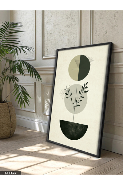 Evinemoda Poster u boho stilu, jednodijelna crna slika u drvenom okviru