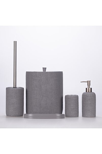 Selim Natural Bathroom Set Gray