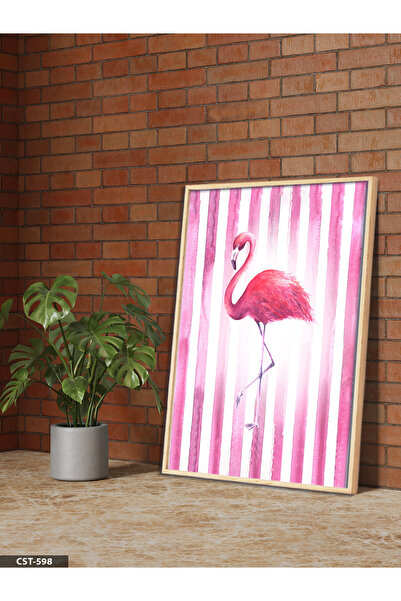 Evinemoda Flamingo Jednodijelna Slika u Drvenom Okviru