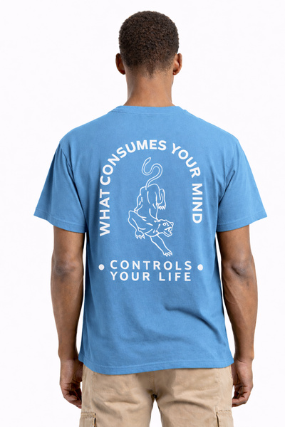 ArtYus Controls Your Life Back Printed Cotton Relaxed Fit Round Neck Unisex T...