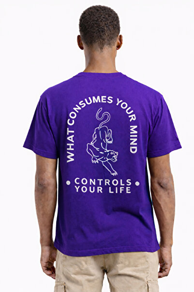 ArtYus Controls Your Life Back Printed Cotton Relaxed Fit Round Neck Unisex T...