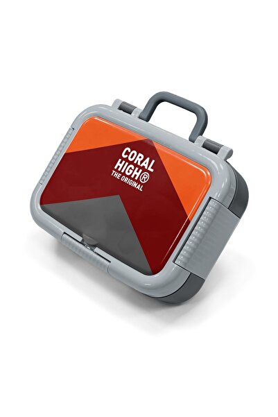 Coral High Παιδικό δοχείο φαγητού από ανοξείδωτο ατσάλι με πολύχρωμα ριγέ σχέ...