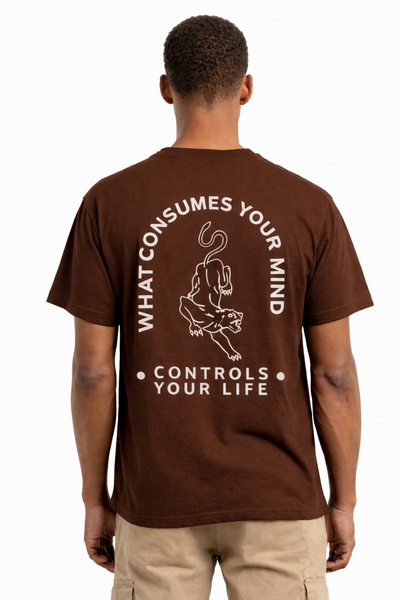ArtYus Controls Your Life Back Printed Cotton Relaxed Fit Round Neck Unisex T...