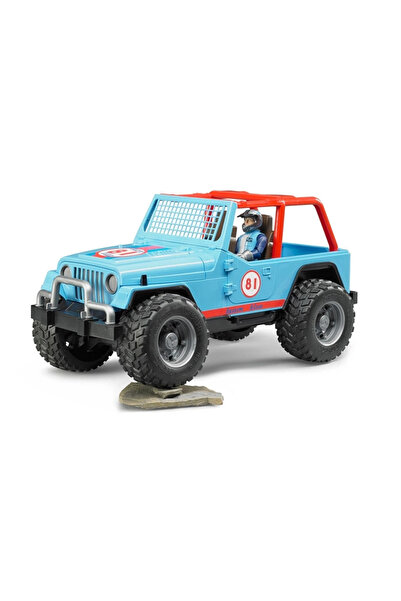 Mey İthalat ®   سيارة جيب كروس سفاري زرقاء مع سائق يرتدي الخوذة