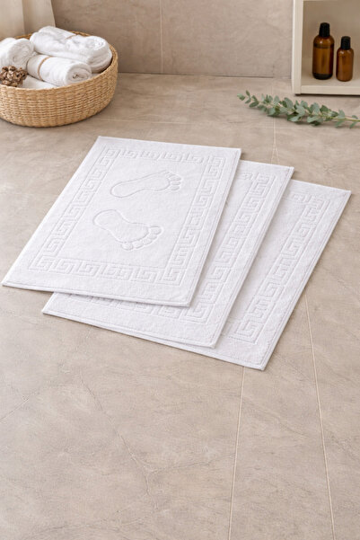 Peacock 3 Τεμάχια Πετσέτες Ποδιών Ελληνικού Μοτίβου Υψηλής Ποιότητας 50x70