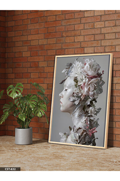 Evinemoda Cvjetni portret, jednodijelna slika u drvenom okviru