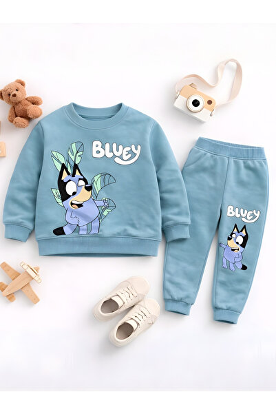 MİLANO KİDS Children's Seasonal Top and Bottom Bluey Set