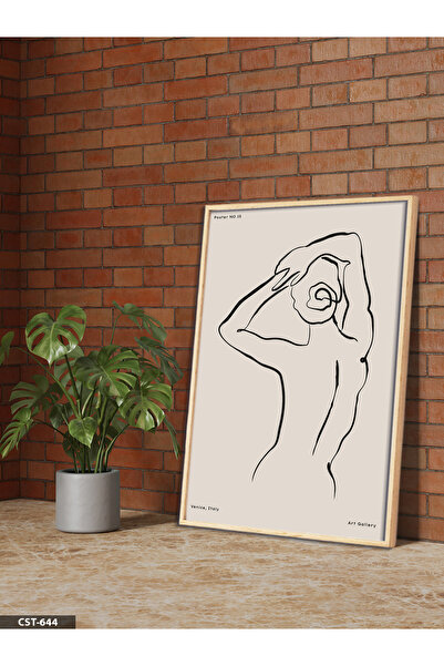 Evinemoda Минималистична картина за жени, единична картина с дървена рамка
