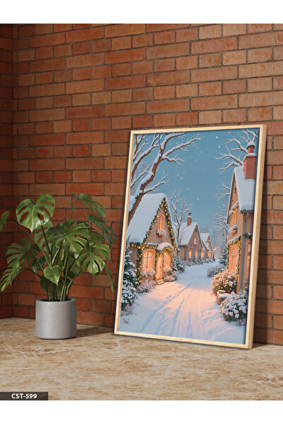 Evinemoda Zimska ulica, jednodijelna slika u drvenom okviru