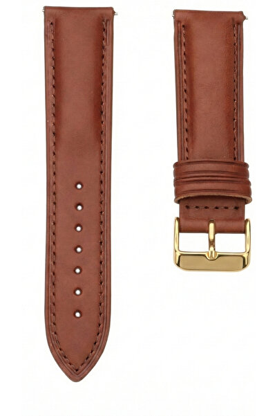 Onywatch 22 mm Deri Saat Kordonu Altın Tokalı 22 mm Kordon Gold 22 mm Saat Ka...