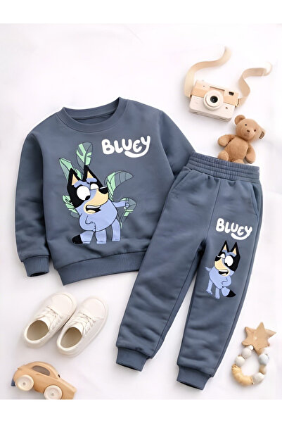 MİLANO KİDS Children's Seasonal Top and Bottom Bluey Set