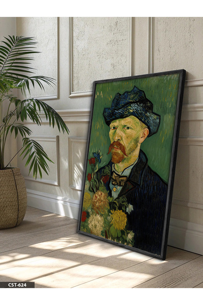 Evinemoda Винсент ван Гог, картина с черна дървена рамка, единично произведение