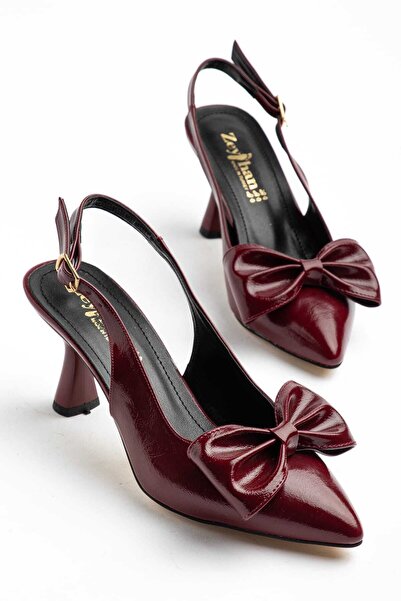 SHESTORE Pantofi de damă cu toc de 7 cm, cu fundă, cu bandă, cu vârf ascuțit,...