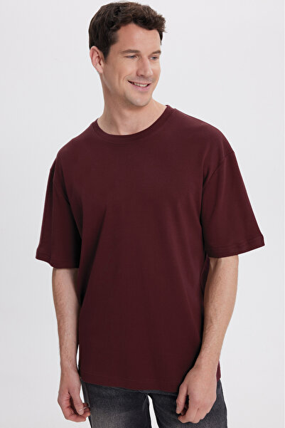 Tudors Unisex Oversize Φαρδιά κοπή 100% βαμβακερή απαλή υφή Basic Crew Neck C...