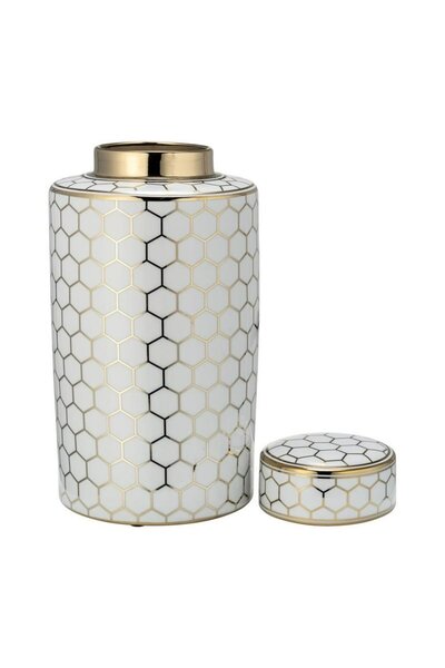 Roots Furniture Magnolia Jar,Blue/White