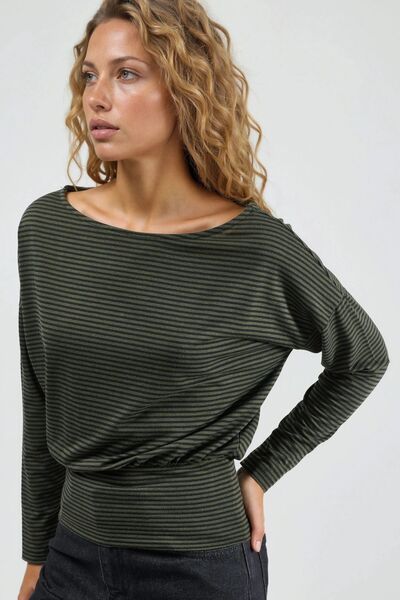 Hiccup BUSEM Striped blouse with boat neckline