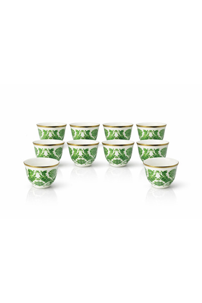 Awanimas Bird-shaped green coffee cups, 12 pieces