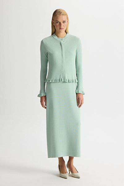 MISS DALIDA Ajur Detaylı Hırka Elbise Takım Yeşil